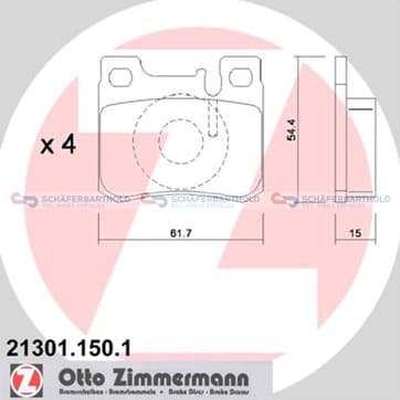 Bromsbeläggssats, Bakaxel — Bakaxel från Autofrance