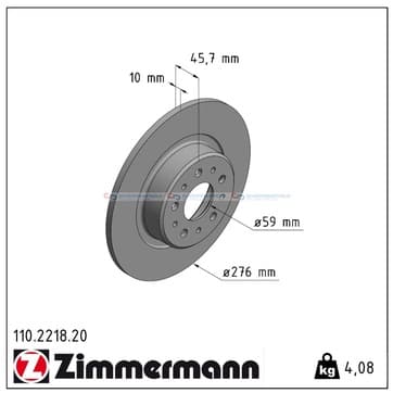 Bromsskiva, Bakaxel — Bakaxel från Autofrance