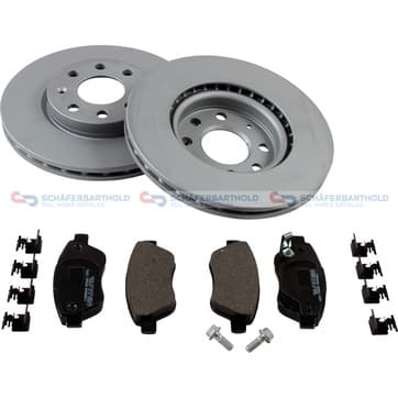 Bromssats, skivbroms, Framaxel, inre — Framaxel, inre från Autofrance