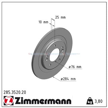 Bromsskiva, Bakaxel — Bakaxel från Autofrance