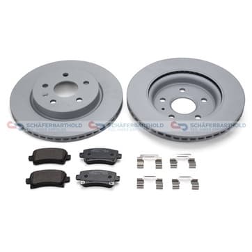 Bromssats, skivbroms, Bakaxel, inre — Bakaxel, inre från Autofrance