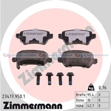 Bromsbeläggssats, Bakaxel — Bakaxel från Autofrance