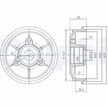 Bromstrumma 39 3 Ø-201mm från Autofrance