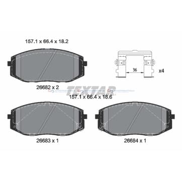 Bromsbeläggssats från Autofrance