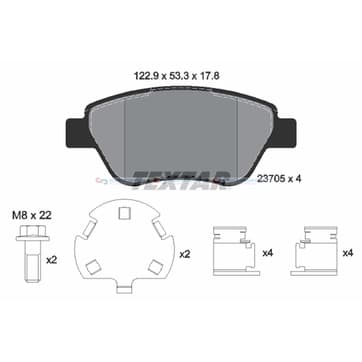 Bromsbeläggssats från Autofrance