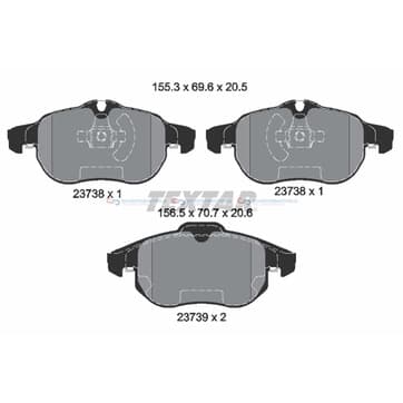 Bromsbeläggssats, Framaxel — Framaxel från Autofrance