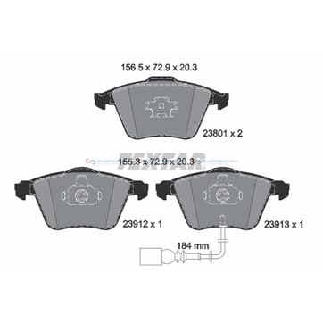 Bromsbeläggssats, Framaxel — Framaxel från Autofrance