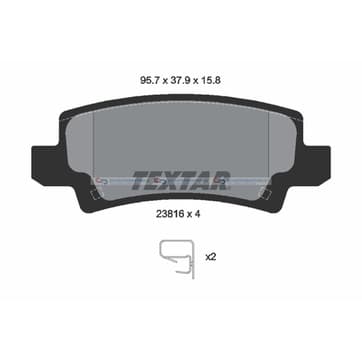 Bromsbeläggssats, Bakaxel — Bakaxel från Autofrance