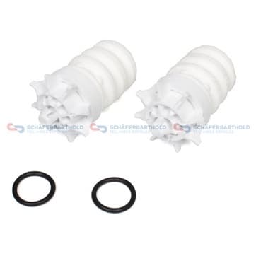 Genomslagsgummi, Bakaxel