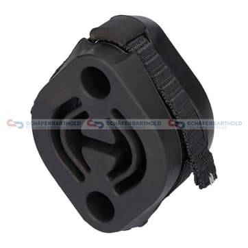 Gummifäste, ljuddämpare, Bak