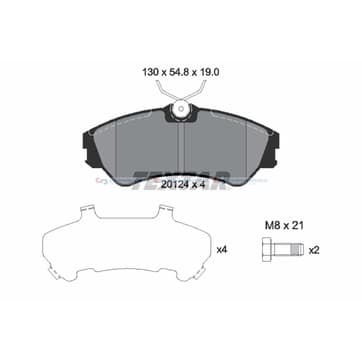 Bromsbeläggssats från Autofrance