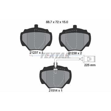 Bromsbeläggssats, Bakaxel — Bakaxel från Autofrance