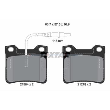 Bromsbeläggssats, Bakaxel — Bakaxel från Autofrance