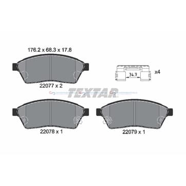 Bromsbeläggssats från Autofrance