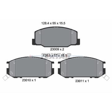 Bromsbeläggssats från Autofrance