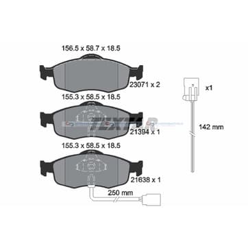 Bromsbeläggssats, Framaxel — Framaxel från Autofrance