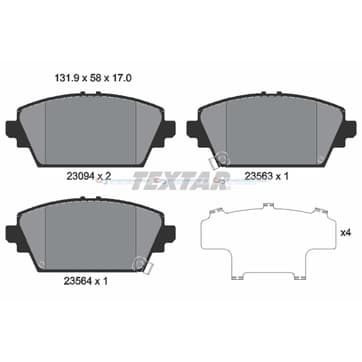 Bromsbeläggssats från Autofrance