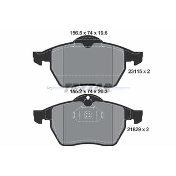 Bromsbeläggssats från Autofrance
