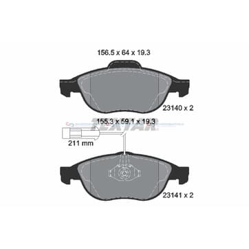Bromsbeläggssats, Framaxel — Framaxel från Autofrance
