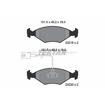 Bromsbeläggssats, Framaxel — Framaxel från Autofrance