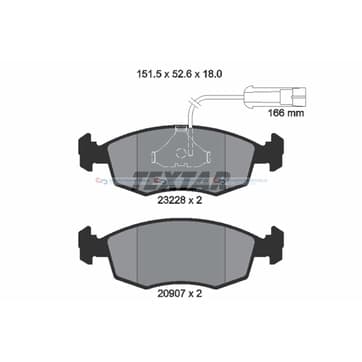 Bromsbeläggssats, Framaxel — Framaxel från Autofrance