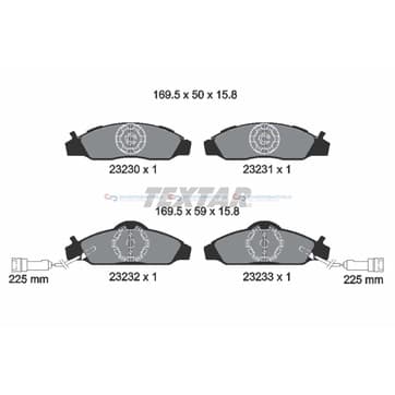 Bromsbeläggssats, Framaxel — Framaxel från Autofrance