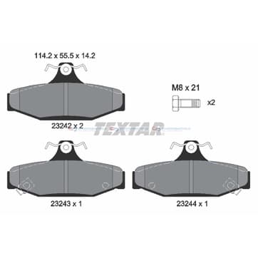 Bromsbeläggssats från Autofrance