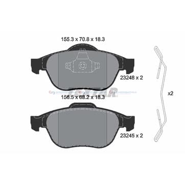 Bromsbeläggssats, Framaxel — Framaxel från Autofrance