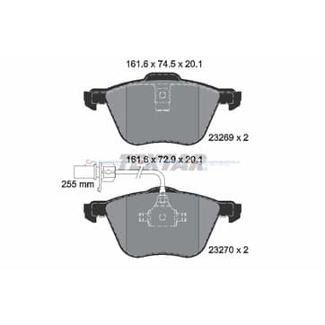 Bromsbeläggssats, Framaxel — Framaxel från Autofrance