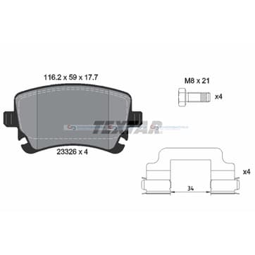 Bromsbeläggssats från Autofrance