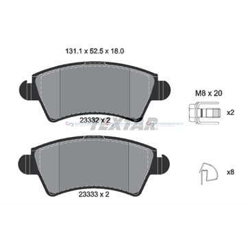 Bromsbeläggssats från Autofrance