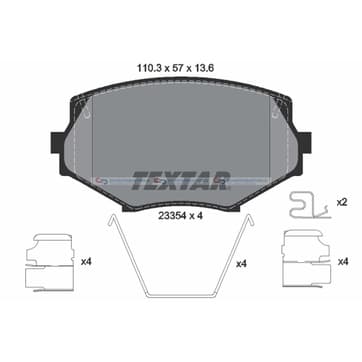 Bromsbeläggssats från Autofrance