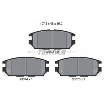 Bromsbeläggssats från Autofrance