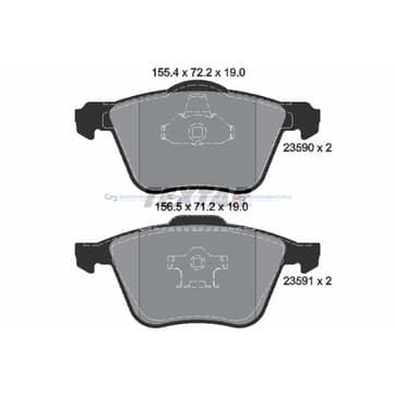 Bromsbeläggssats, Framaxel — Framaxel från Autofrance