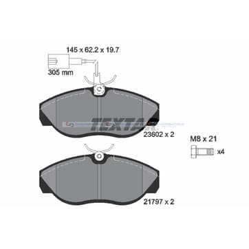 Bromsbeläggssats, Framaxel — Framaxel från Autofrance