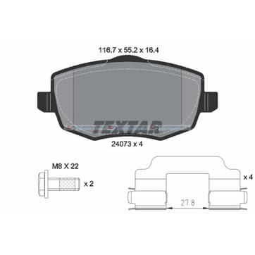 Bromsbeläggssats, Framaxel — Framaxel från Autofrance