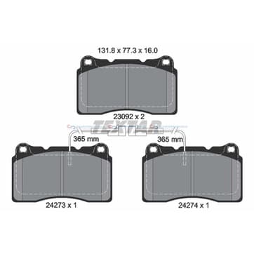 Bromsbeläggssats, Framaxel — Framaxel från Autofrance