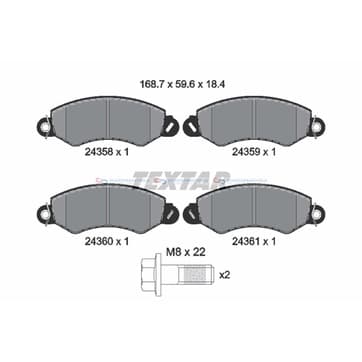 Bromsbeläggssats från Autofrance