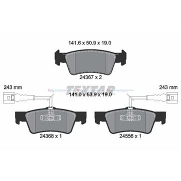 Bromsbeläggssats, Bakaxel — Bakaxel från Autofrance