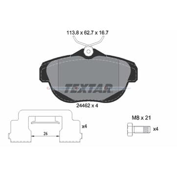 Bromsbeläggssats från Autofrance