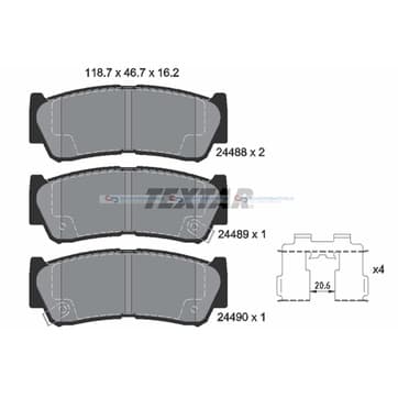 Bromsbeläggssats, Bakaxel — Bakaxel från Autofrance