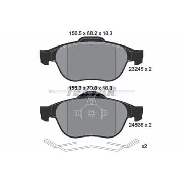 Bromsbeläggssats, Framaxel — Framaxel från Autofrance