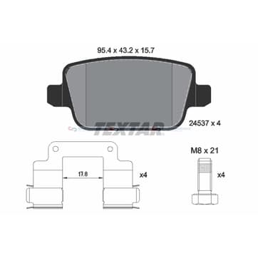 Bromsbeläggssats, Bakaxel — Bakaxel från Autofrance