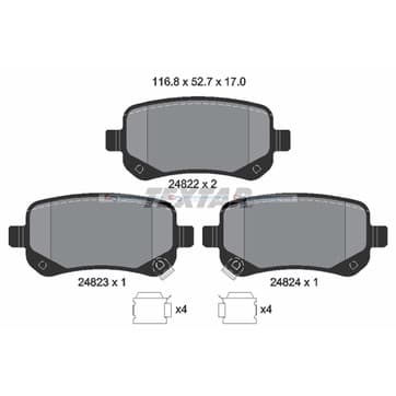 Bromsbeläggssats, Bakaxel — Bakaxel från Autofrance