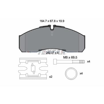 Bromsbeläggssats från Autofrance
