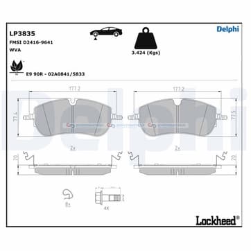 Bromsbeläggssats, Framaxel — Framaxel från Autofrance
