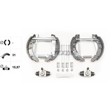 Bromsbandssats från Autofrance