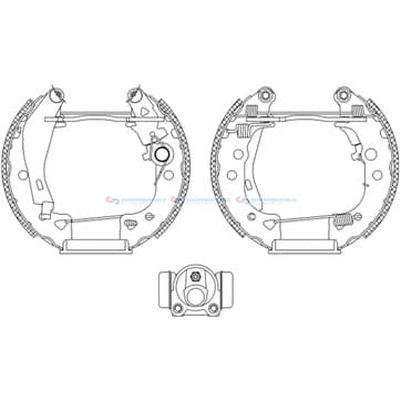 Bromsbandssats från Autofrance