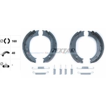 Bromsbandssats, parkeringsbroms från Autofrance