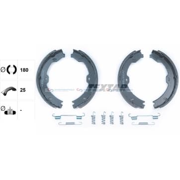Bromsbandssats, parkeringsbroms från Autofrance